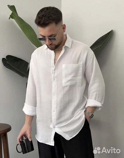 Мужская рубашка из льна