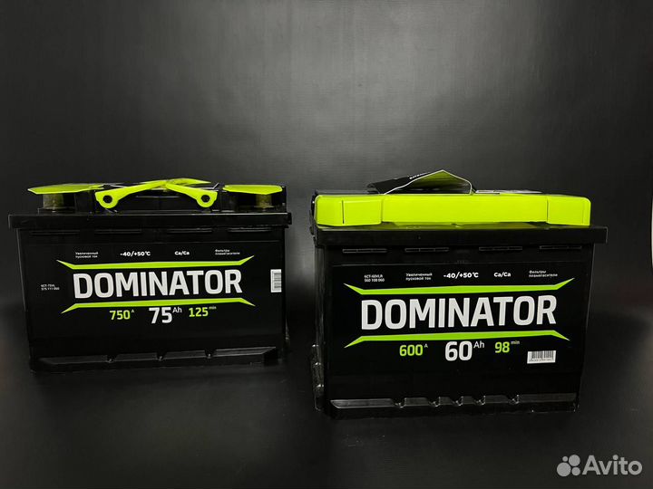 Аккумулятор 75Ah 60Аh Dominator