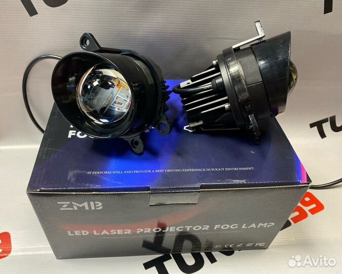 Светодиодные туманки ZMB 70W птф LED линза Toyota