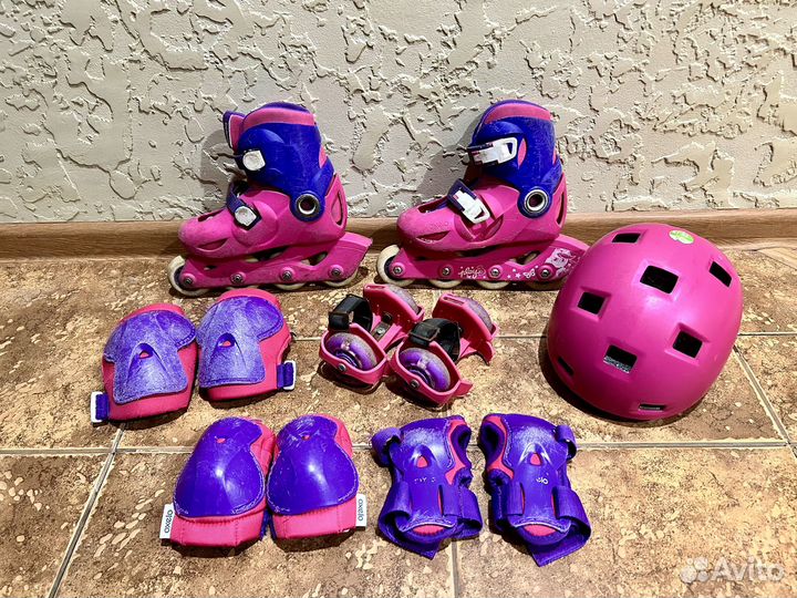 Ролики детские с комплектом защиты