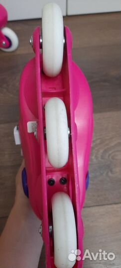 Роликовые раздвиж коньки детские 26-28 с защитой