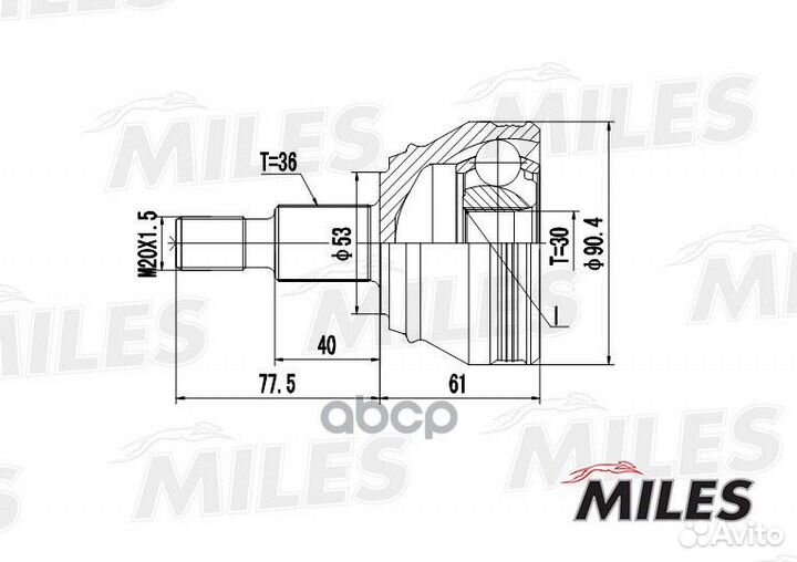Шрус audi A3/VW G3/G4/passat/skoda octavia 1.4