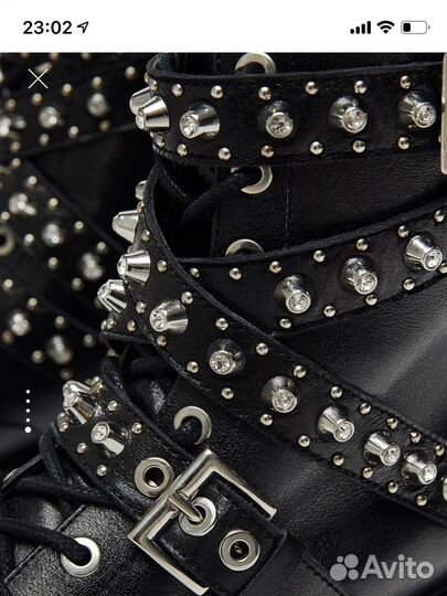 Ботинки кожаные zara