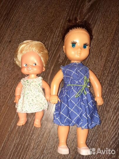 Советская кукла и пупс гдр