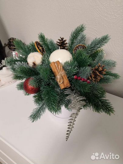 Новогодняя композиция на стол