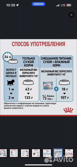 Сухой корм для собак royal canin starter