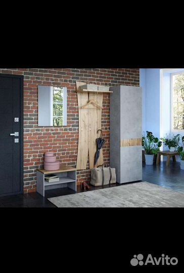 Вешалка в прихожую с полкой