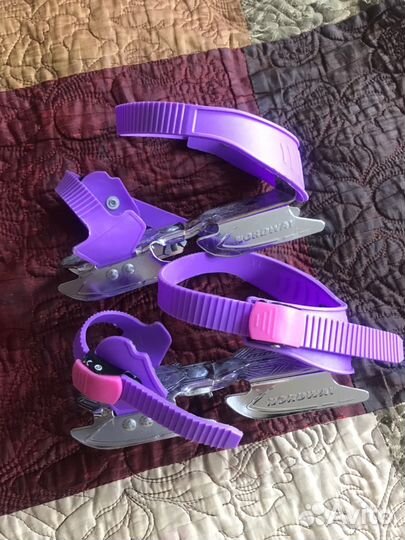 Коньки 2х полозные детские раздвижные