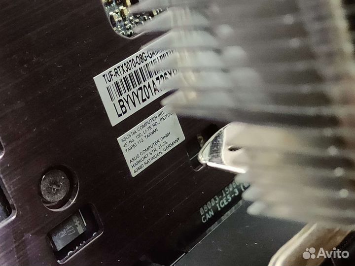 Nvidia geforce rtx 3070 tuf gaming, память Samsung