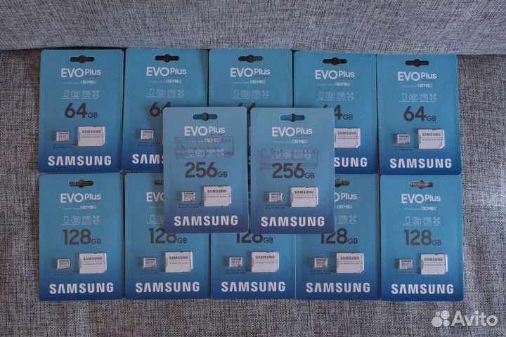 Карта памяти Samsung EVO microSD 64, 128, 256