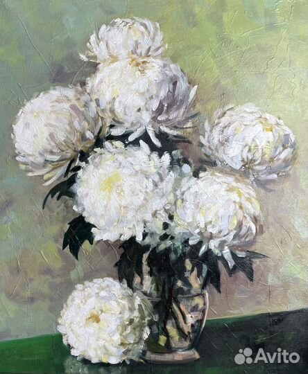 Картина белые цветы