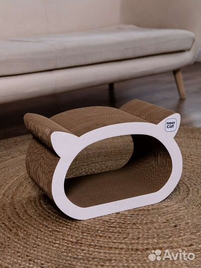 Когтеточка домик для кошки, лежанка новая