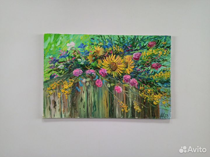 Авторская картина масло.оргалит 