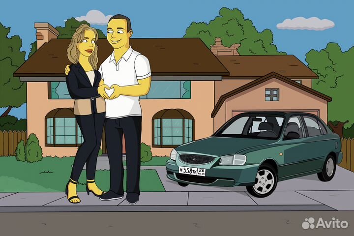 Портрет в стиле Симпсонов, Гарри Поттер и тд