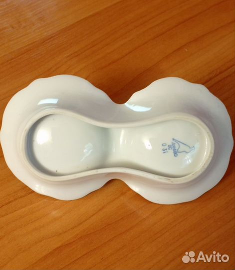 Фарфоровая соусница - горчичница СССР