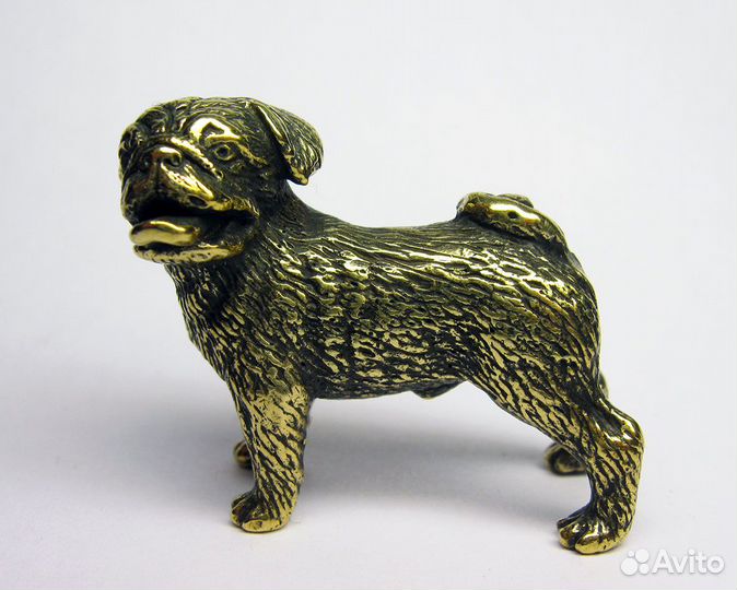 Мопс,йорк,спаниель-фигурки собак из бронзы