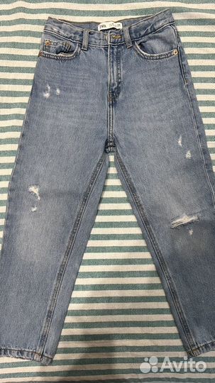 Джинсы MOM zara для девочки оригинал 128 см