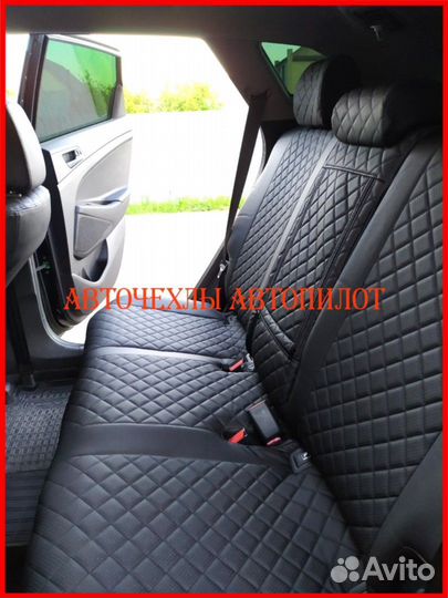 Чехлы Автопилот Hyundai Tucson 4 из экокожи чёрные