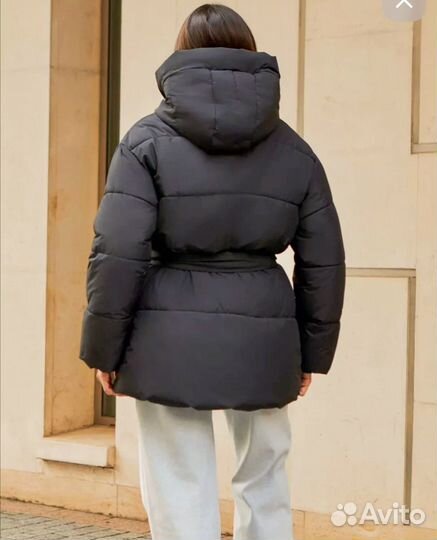 Пуховик с ремнем