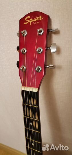 Акустическая гитара fender squier с чехлом