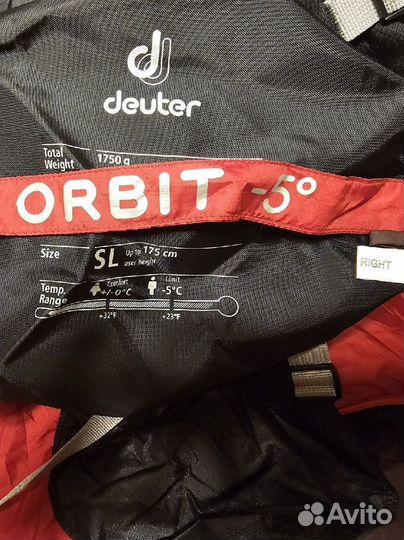 Спальный мешок Deuter Orbit -5 SL Правый