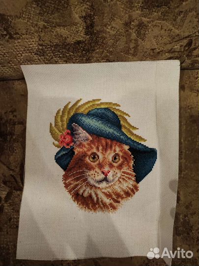 Картина вышитая крестом готовая работа