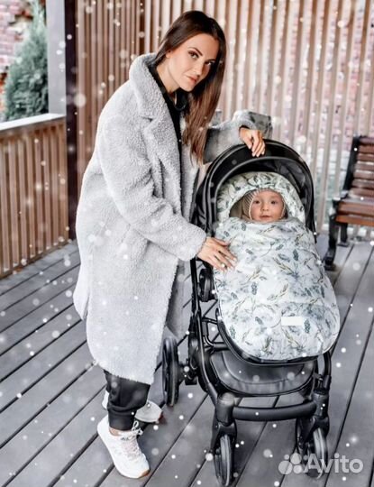 Зимний конверт в коляску, на выписку