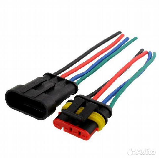 Водонепроницаемый разъем с кабелем 1 2 3 4 конт