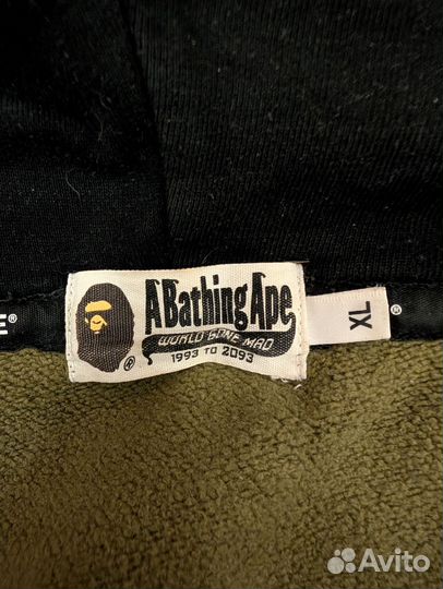 Зип худи bape с двойным капюшоном