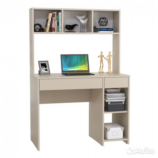 Стол компьютерный Mobi Комфорт 12.77F цвет сатин, 100х49,8х147 см, ун.сб