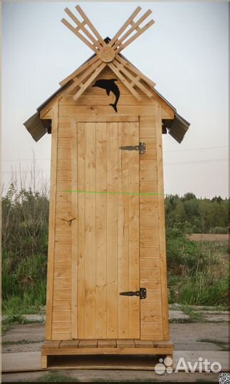 Дачный туалет деревянный DRE445