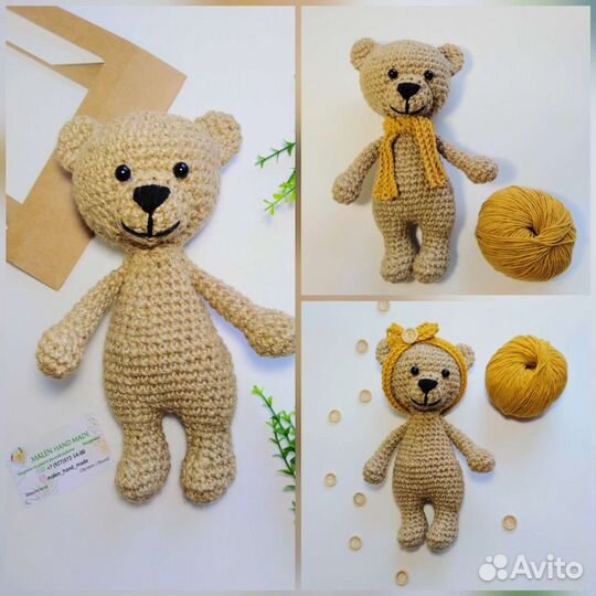 Мишутка вязаная игрушка