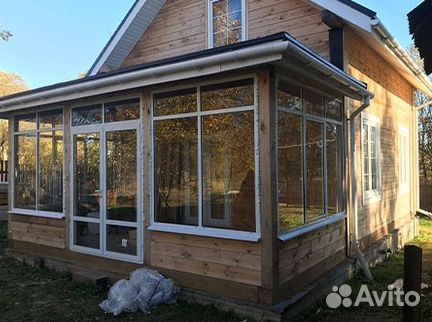 Остекление беседки распашное