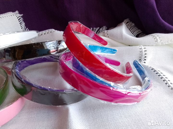 Ободок для волос пластик ширина 2 см