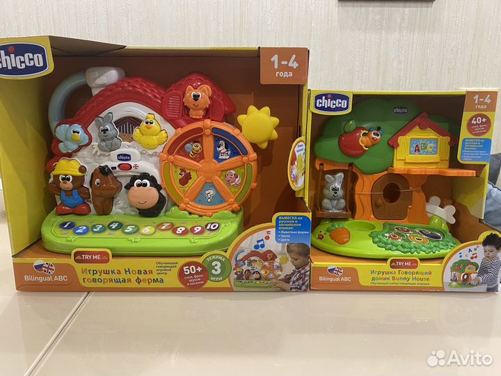 Развивающая игрушка chicco говорящая ферма, домик