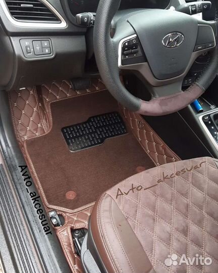 Чехлы Solaris - Kia Rio - Веста Bombastic Коричнев