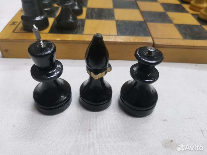 Шахматы деревянные с дефектами СССР (Ч)