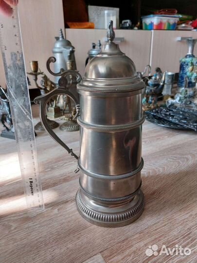 Оловянная пивная кружка