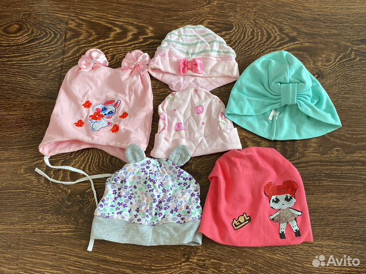 Шапка детская для девочки 6 шт