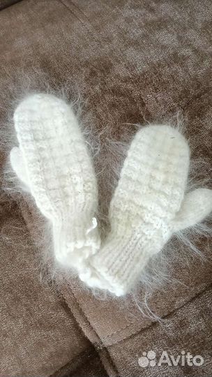 Варежки женские пуховые