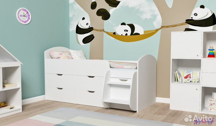 Кровать-чердак Малыш-7 (Мини). Новая, Любые цвета