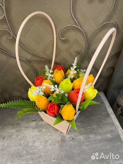 Букет цветов из мыла