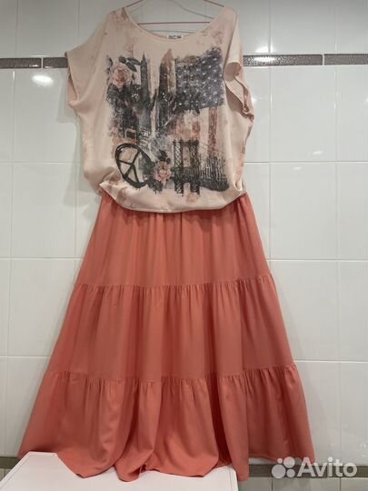 Блуза Италия+юбка Германия р.54