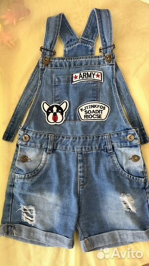 Джинсовый комбинезон шорты