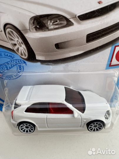 '99 honda civic type R EK9)hot wheels белый