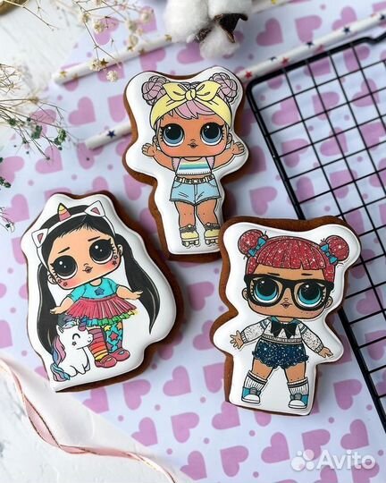 Пряники с печатью / пряничные украшения для торта