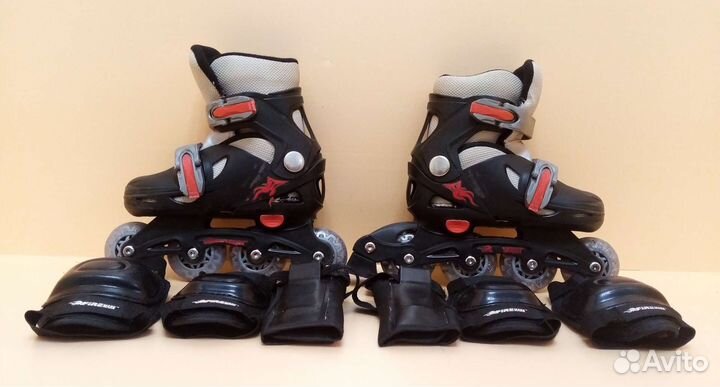 Регулируемые роликовые коньки Fire mark abec 7