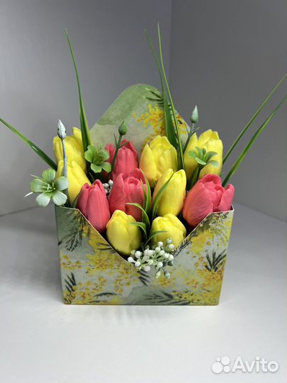 Цветочный букет из мыла