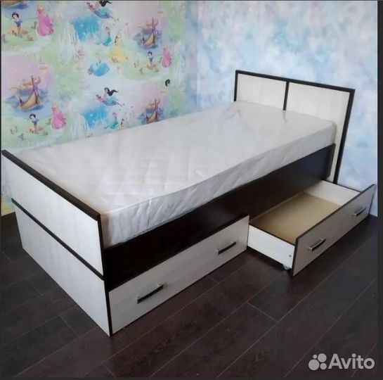Кровать 90см венге Сакура с ящиками