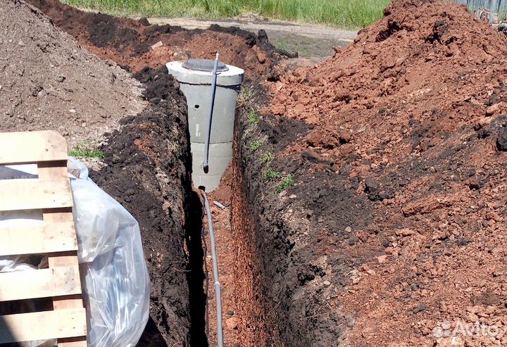 Траншеи Дренаж Септики Подводка воды в дом